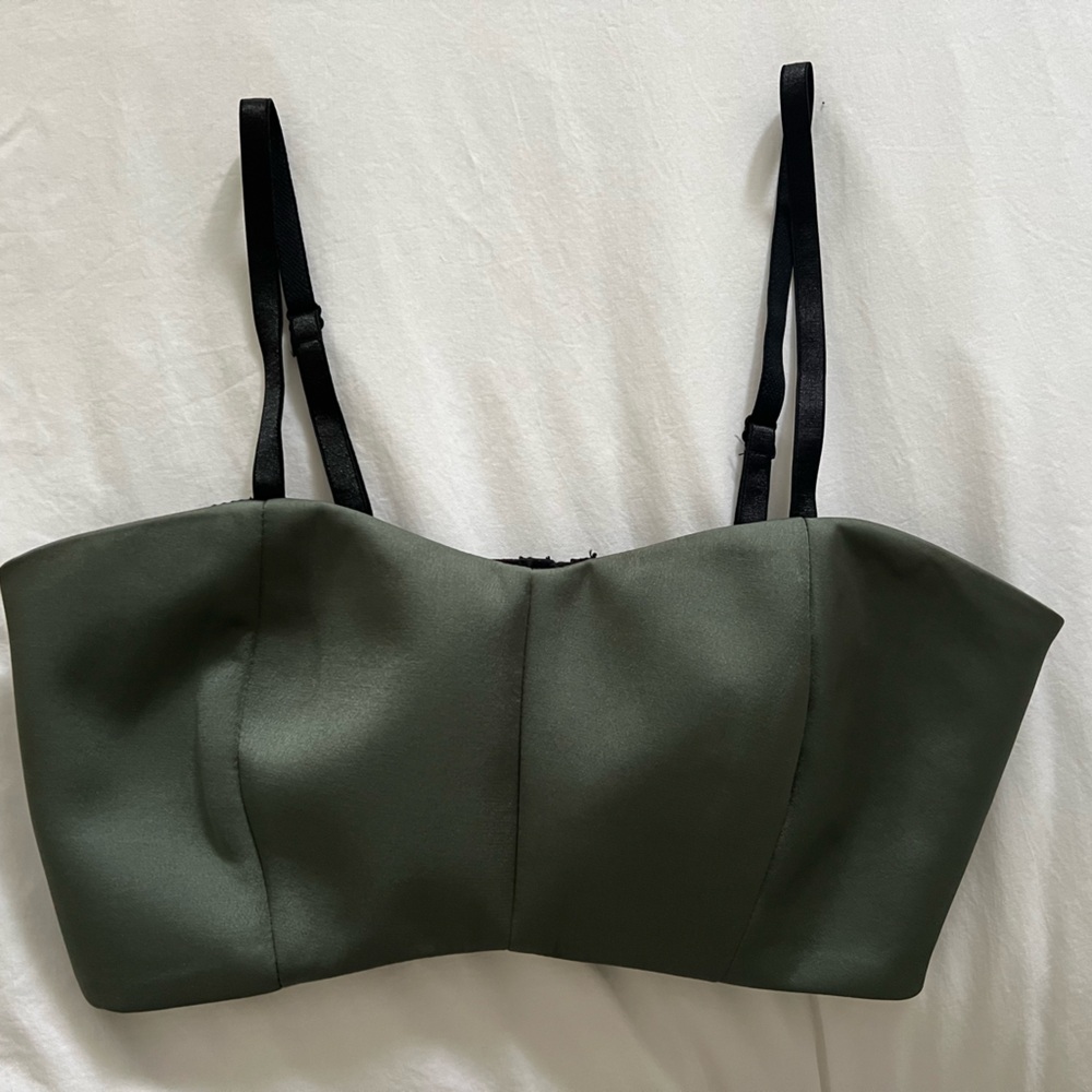 ASOS Petite Crop Top - Olive Green